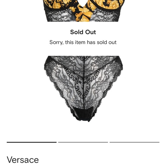 Versace Barocco Lace Bodysuit – Black & Gold, Size 1-D (With Tags) - Picture 3 of 10